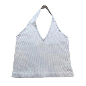 Women's Dynamic Seamless Ribbed Cropped Halter Top One Size‎